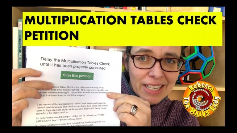 Multiplication Tables Check Petition